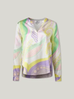 Seidenbluse mit Print