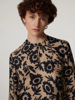 Seidenbluse mit Print
