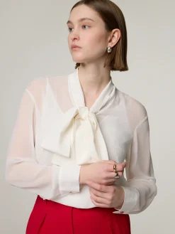 Seidenbluse mit Schluppe CROTONE