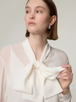 Seidenbluse mit Schluppe CROTONE