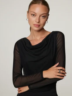 Shirt mit drapiertem Ausschnitt