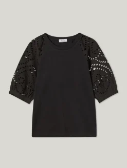 Shirt mit Lochstickerei