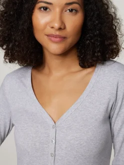 Shirt mit Serafinokragen