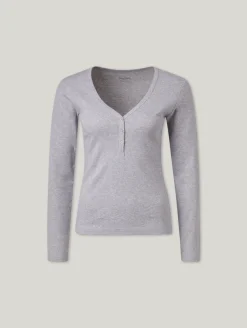 Shirt mit Serafinokragen