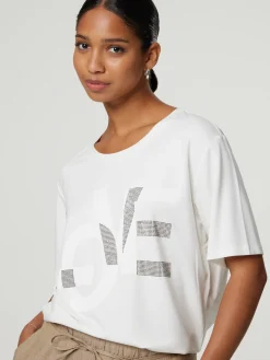 Shirt mit Strasssteinen