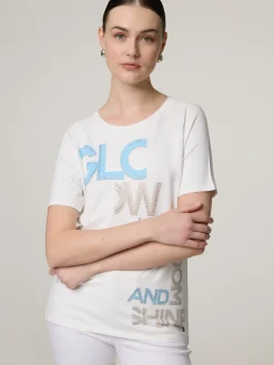 Shirt mit Strasssteinen