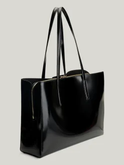 Shopper aus Lackleder