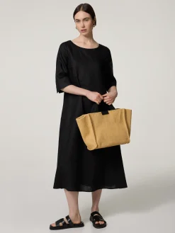 Shopper in Raffia-Bast-Optik M
