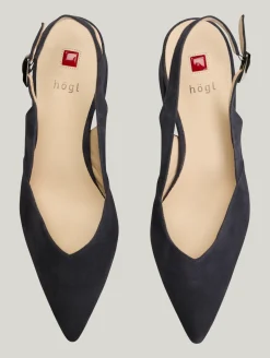 Slingpumps aus Veloursleder