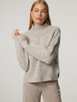 Stehkragenpullover aus Wolle