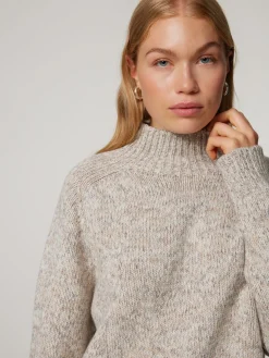 Stehkragenpullover aus Wolle