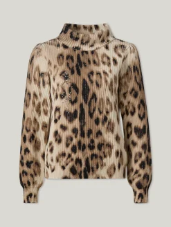 Stehkragenpullover mit Baumwolle