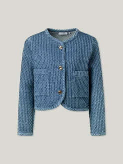 Steppjacke im Denim-Look