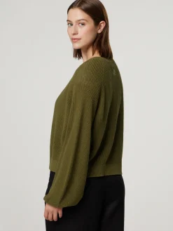 Strickcardigan mit Leinen