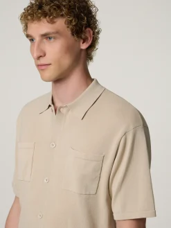 Strickhemd im Regular Fit