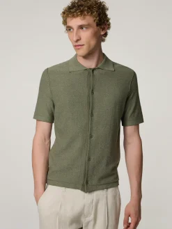 Strickhemd im Regular Fit