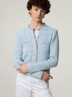 Strickjacke aus Boucle