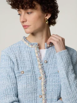 Strickjacke aus Boucle