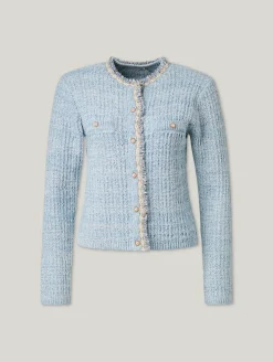 Strickjacke aus Boucle