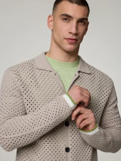 Strickjacke aus Lochstrick