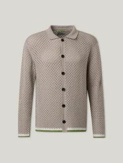 Strickjacke aus Lochstrick