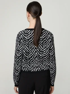 Strickjacke mit Animal-Print