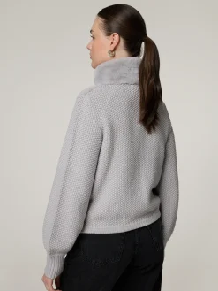 Strickjacke mit Fake Fur