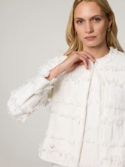 Strickjacke mit Fransen