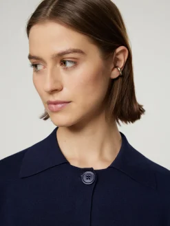 Strickjacke mit Kragen