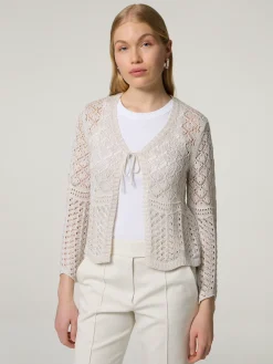 Strickjacke mit Lurexdetails