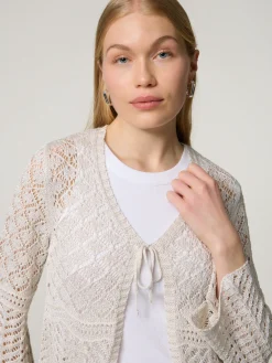 Strickjacke mit Lurexdetails