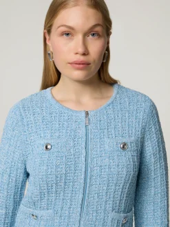 Strickjacke mit Lurex-Details