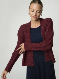 Strickjacke mit offenem Kragen