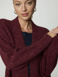 Strickjacke mit offenem Kragen