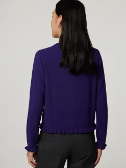 Strickjacke mit Rüschen