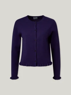 Strickjacke mit Rüschen