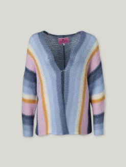 Strickjacke mit Streifen