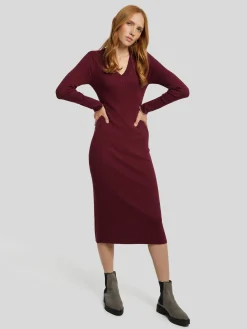 Strickkleid mit Rippen