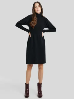 Strickkleid mit Stehkragen