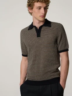 Strickpolo aus Baumwoll-Mix