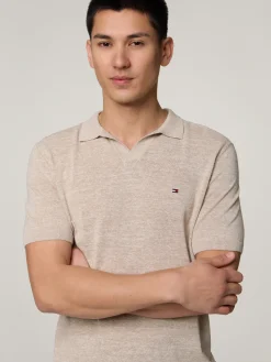 Strickpolo mit Leinen