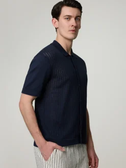 Strickpolo mit Leinen