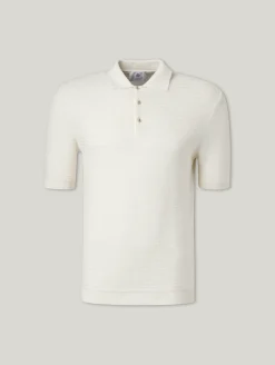 Strickpoloshirt aus Baumwolle