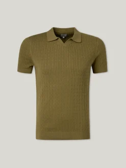 Strickpoloshirt im Slim Fit