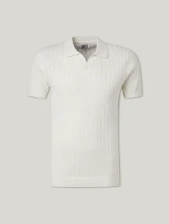 Strickpoloshirt im Slim Fit