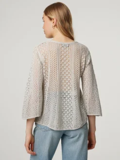 Strickpullover mit Leinen