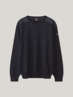 Strickpullover mit Patches