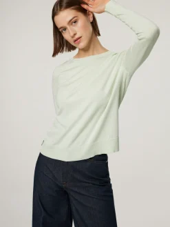 Strickpullover mit Seide