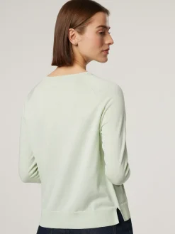 Strickpullover mit Seide