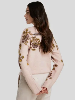 Strickpullover mit Strasssteinen